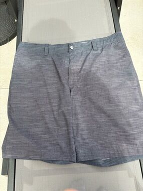 Callaway Men's Slate Blue Textured Flat-Front Shorts